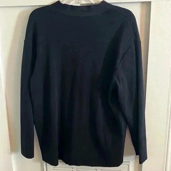 Vintage Salvatore Ferragamo Navy Wool Cardigan Sweater - Picture 4 of 4